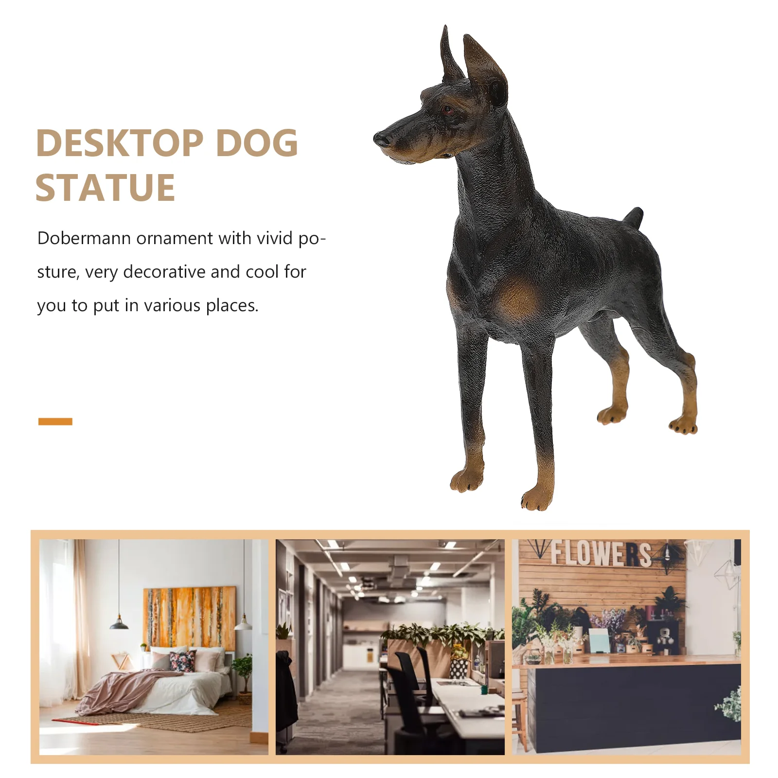 Украсьте имитацию добермана-пинчер детская игрушка реалистичная собака