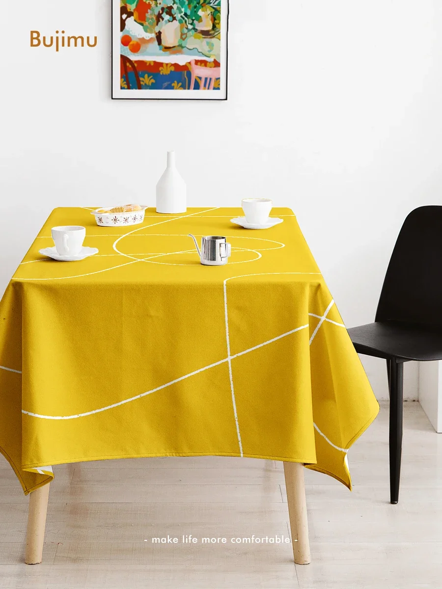 

Simple Line Art Cover Cloth Table Cloth Rectangular Tea Table Cloth Mat