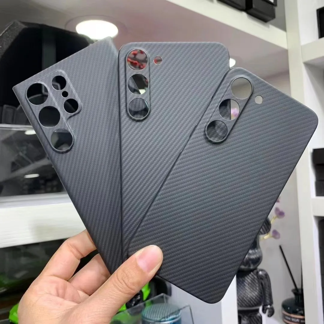 

Pure Real Carbon Fiber Phone Case For Samsung S23 Ultra Aramid fiber Drop-Resistant Ultra-thin s23 Plus Camera Protection Cover
