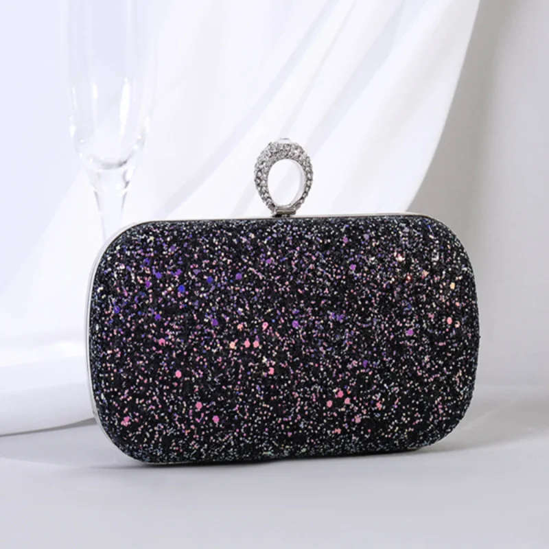 

Wedding Party Ring Diamond Shoulder Bags Women Shinning Crystal Evening Bags Female Rhin2023one Clutch Bags Bridal Handbag