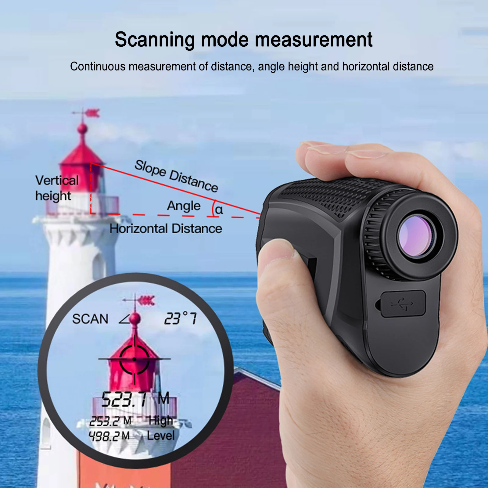 

Лазерный дальномер 600 м, 800 м, 1200 м