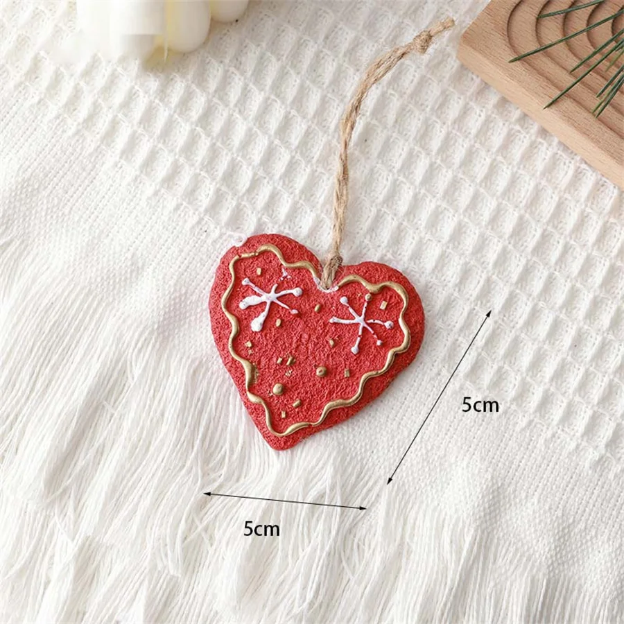 

Рождественская елка Снежинка Пятиконечная звезда Подвеска из смолы Рождественские праздничные украшения Аксессуары Украшение в виде сердца с любовью Новый год