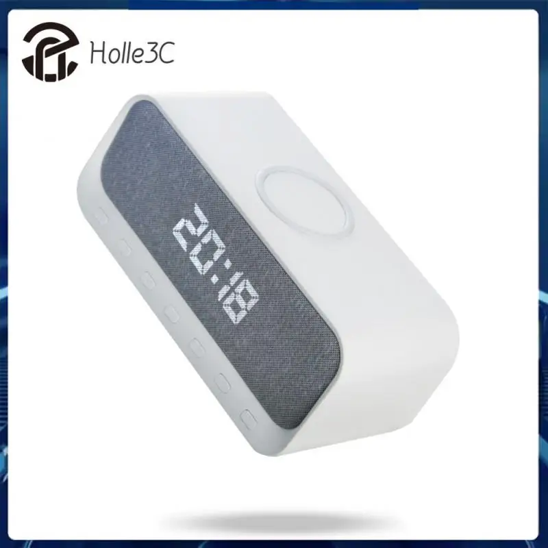 

Mirror Alarm Clock Stereo Subwoofer Compatible W28 bluetooth-compatible Speaker With Fm Radio 9d Surround Wireless Charger Radio