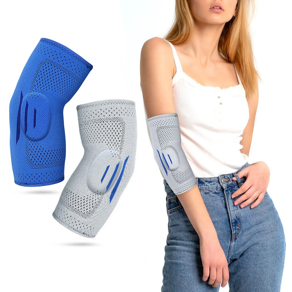 

1pc Compression Support Comfortable Elbow Support Sleeve Pain Relief Safety Protective Gear for Tennis Basketball Volleyball Gym