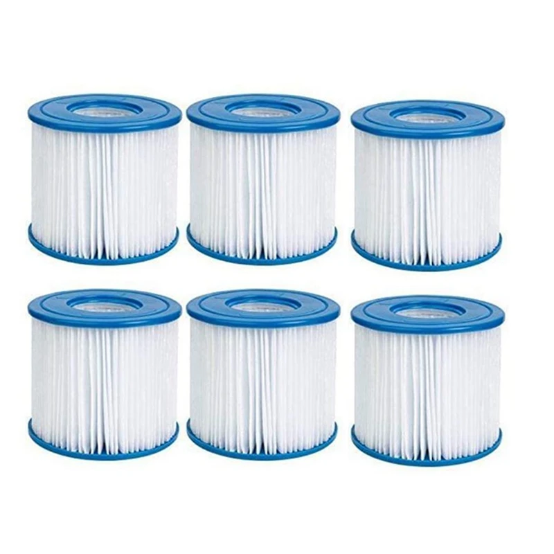 

6Pcs Replacement Pool Filter For Bestway Type D/VII 58283E,For Intex Type D Filter,For Summer Escapes Type VII Filter