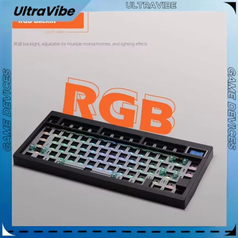 Новинка 2024 набор механической клавиатуры Zoya Gmk81 с тремя режимами 81 клавиша на
