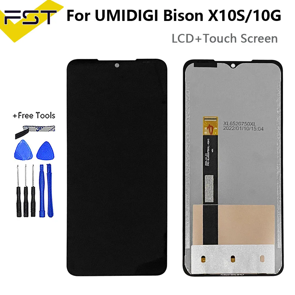

Для UMIDIGI BISON X10S ЖК-дисплей + кодирующий преобразователь сенсорного экрана в сборе 100% оригинальный протестированный ЖК-экран панель для BISON X10G LCD X10S