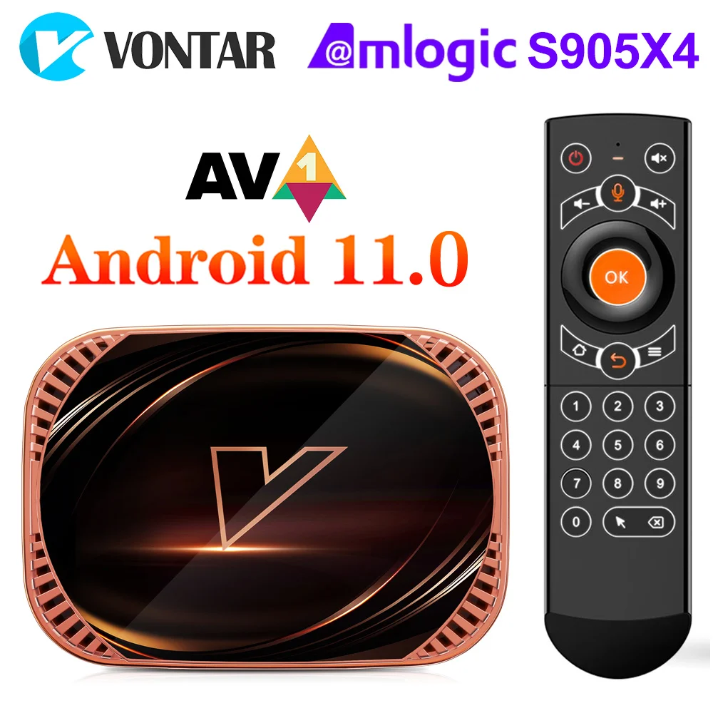  2022 VONTAR X4 Amlogic S905X4 Smart TV Box Android 11 4GB 128GB 32GB 64GB Wifi BT AV1 Media Player TVBOX 4K 1000M Set top box 