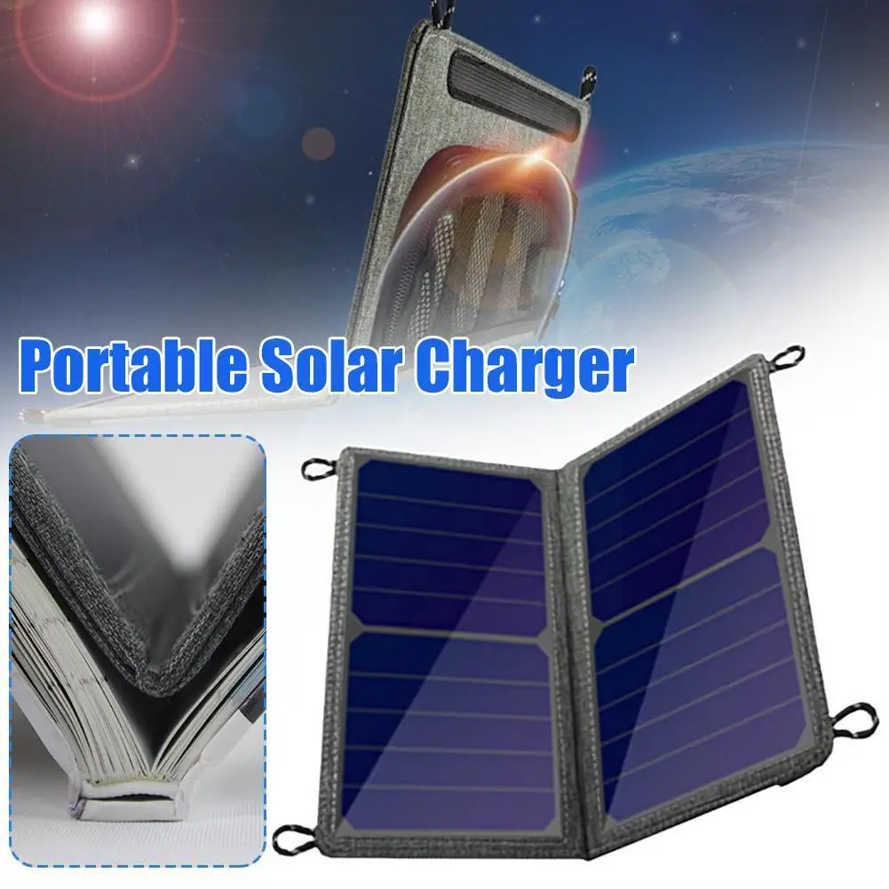 

Solar Charger Portable USB Stabilized Output Interface Power Bank Portable Power Station Solar Generator Camping for Phones O0N6