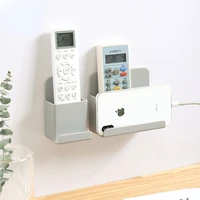 wall mounted organizer storage box remote control air conditioner storage case mobile phone plug holder stand container rack 1pc