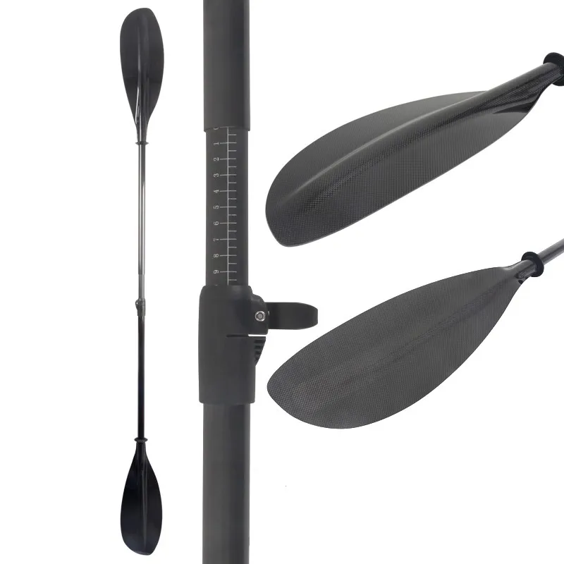 

2 section double blade carbon paddle full carbon shaft blade 220-230cm extendable inflatable kayak boat fishing boat oar canoe