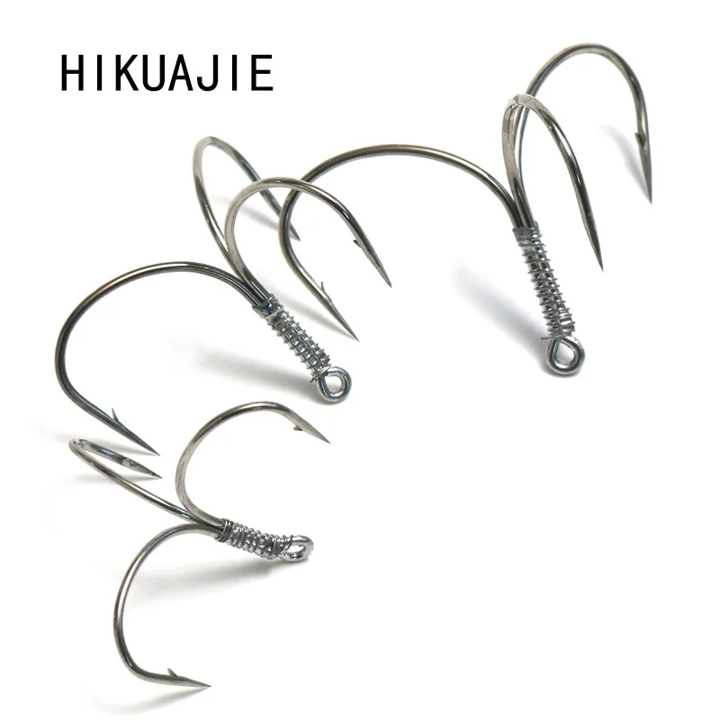 Enlarge 10/20/50PCS Three Hooks with Barb Anchor Hook Anchor Fish Hook Three Hair Hook Three Claw Hook  Fishing Gear and Fishing Hook