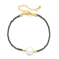 zmzy bohemian beads pearl bracelet fashion best friend luxury vintage bangles for women retro charm bracelet natural pearls