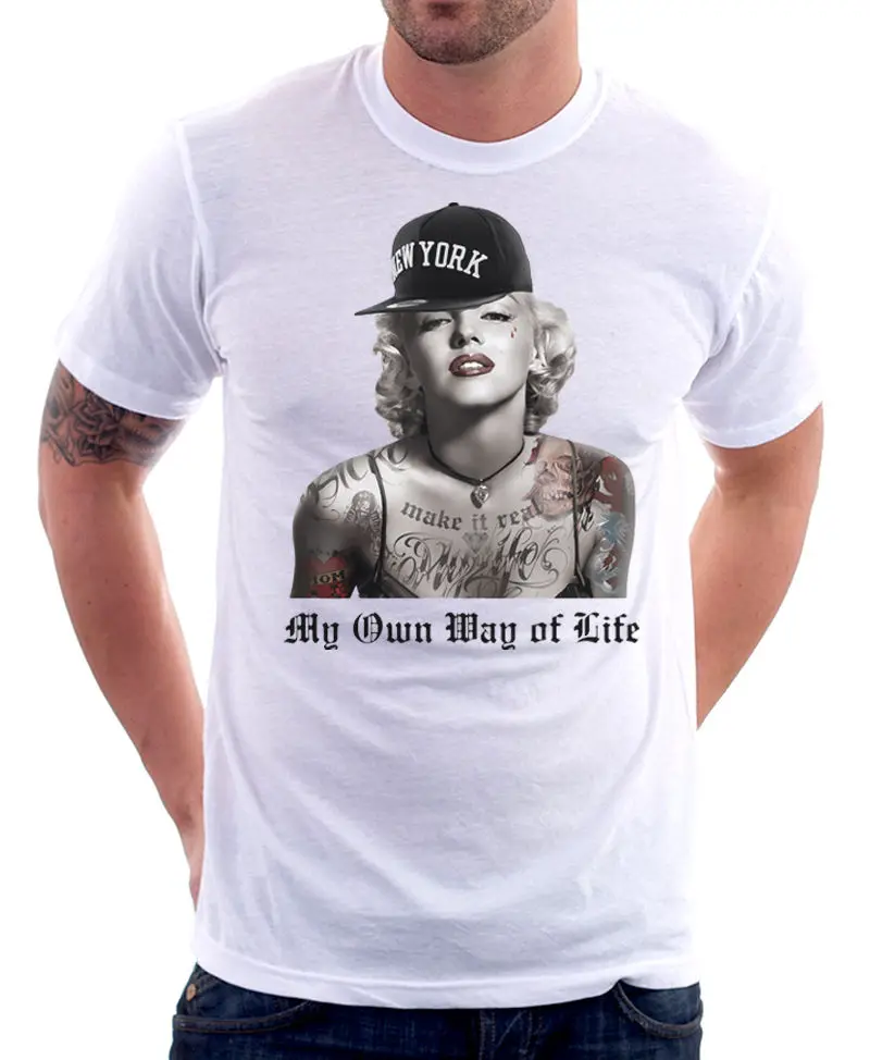 

Винтажная Новая модная мужская футболка Marylin Monroe, Хлопковая мужская футболка с круглым вырезом и коротким рукавом, мужские топы, футболки
