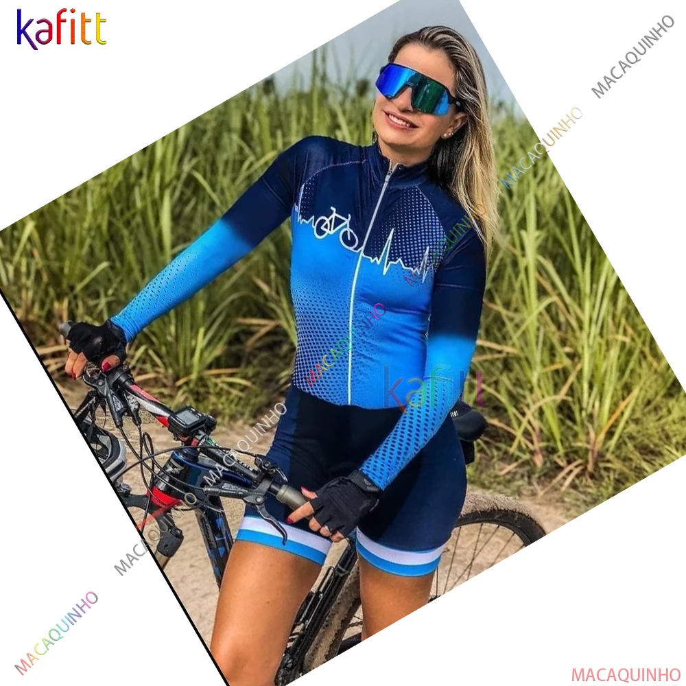 

Женский Триатлон Macaquinho Ciclismo, спортивный костюм с длинным рукавом для велоспорта, комплект Джерси, бразильский Бесплатная доставка