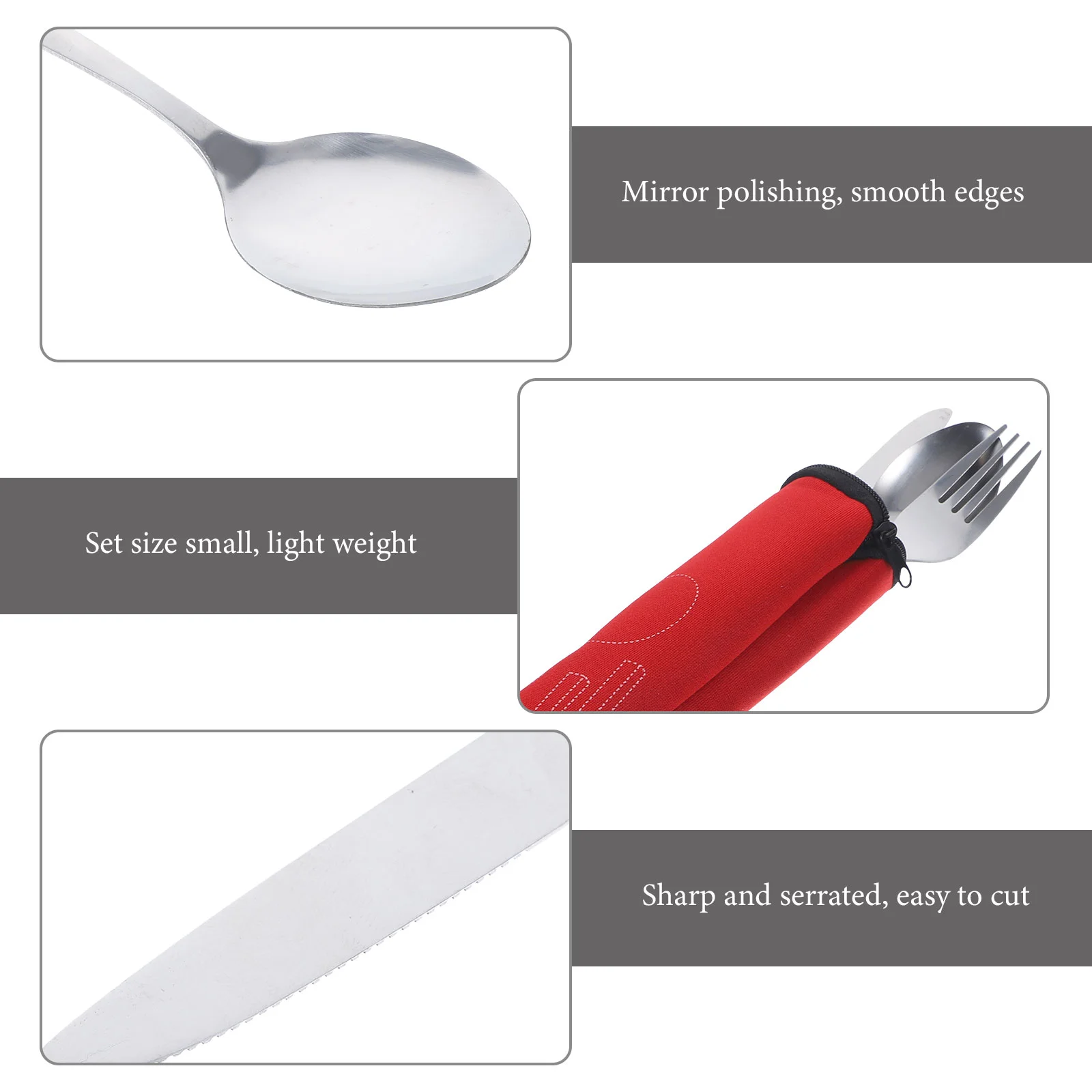 

1 Set Dinner Straw Cutlery Kit Forks Spoons Kit for Dinner Kitchen Travel