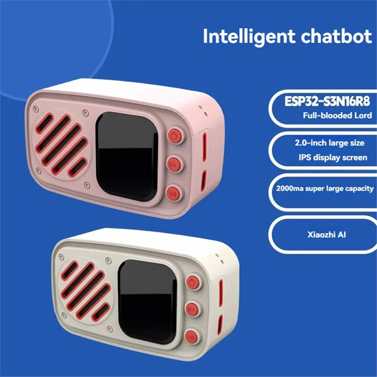 【ABUP】ИА-робот для чата Ретро-динамик 2,0-дюймовый дисплей ESP32-S3 Chatbot AI Голосовой робот для чата Doubao Xiaozhi AI Динамик Бежевый (art.: 3920d2fb73d4f) - 3920d2fb73d4f