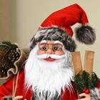 Высота 45 см, традиционная фотография, стоячая статуя Санты, Рождественский Декор, Настольная полка, украшения, рождественские подарки