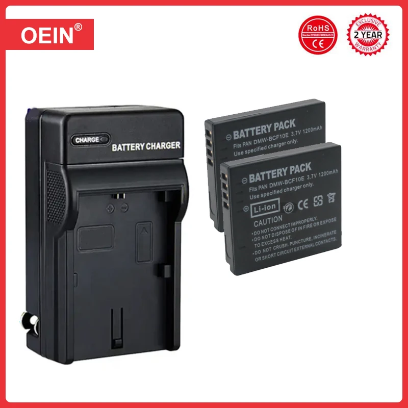 Фото 4 шт. DMW-BCF10E DMW BCF10E DMWBCF10E аккумулятор для камеры 940 мАч для Panasonic CGA-S/106C CGA-S/106D CGA-S/106B DE-A59B DE-A60B DMC-F2 №3