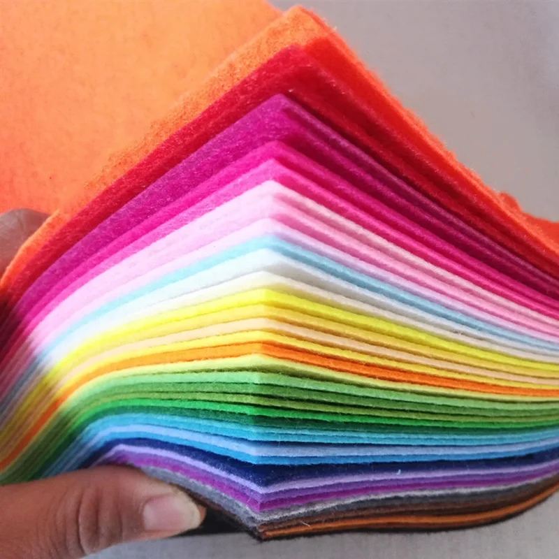 

1mm Non-Woven Fabric Mixed Color DIY Handmade Paper Cutting Felt Cloth For Kindergarten Scrapbooking Doll Home Decoration