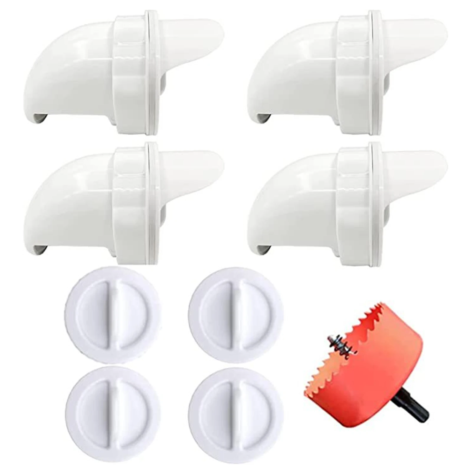 

Chicken Feeder Automatic Port Rain Proof Poultry Feeder Suitable For Buckets Barrels Bins Gravity Feed Kit Troughs