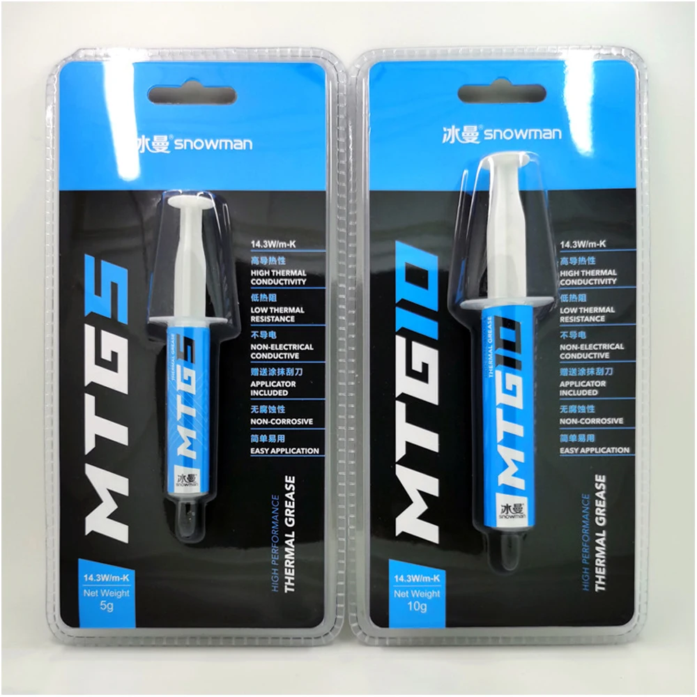 Термопаста SNOWMAN 14 3 Вт/МК смазка для AMD Intel процессор процессорный кулер