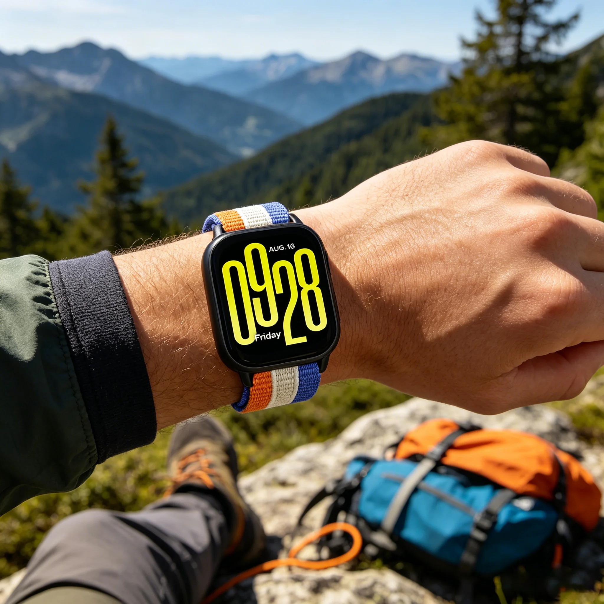 Фото Нейлоновый ремешок для Redmi Watch 5 Lite/5 Active, спортивный дышащий браслет, ремешок для Xiaomi Redmi Watch 5 Active, 22 мм, ремешки для часов. №5
