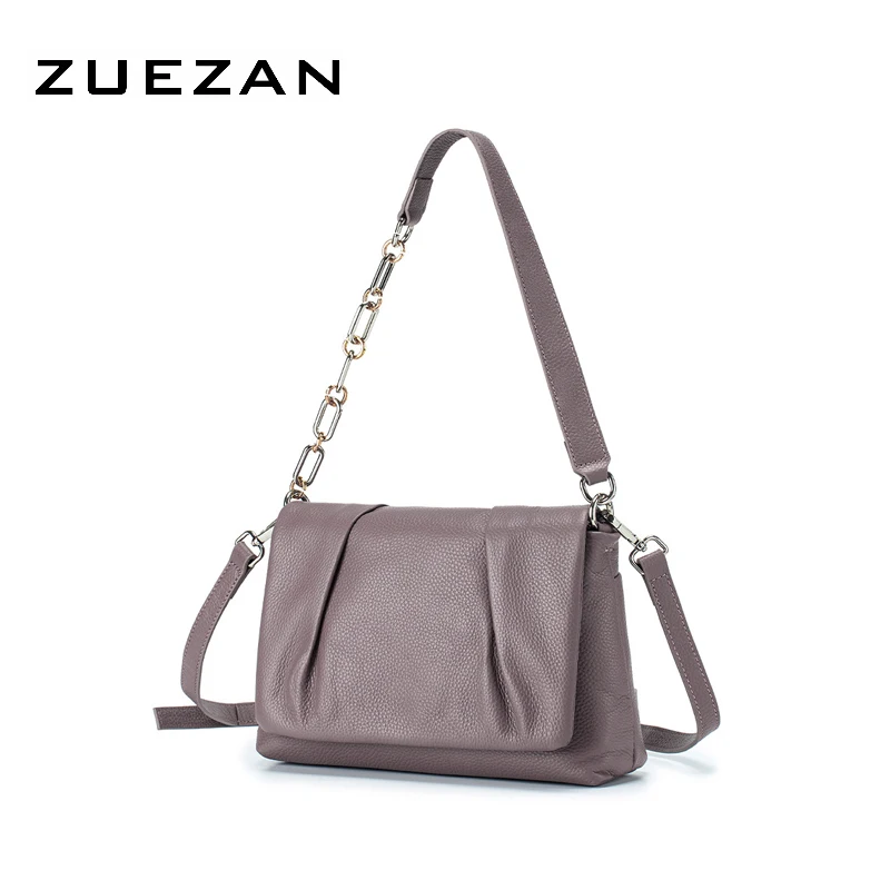 

2 ремня, сумка-конверт из 100% воловьей кожи, модная женская сумка через плечо с цепочками, женская сумка из натуральной кожи, сумка через плечо, AN011