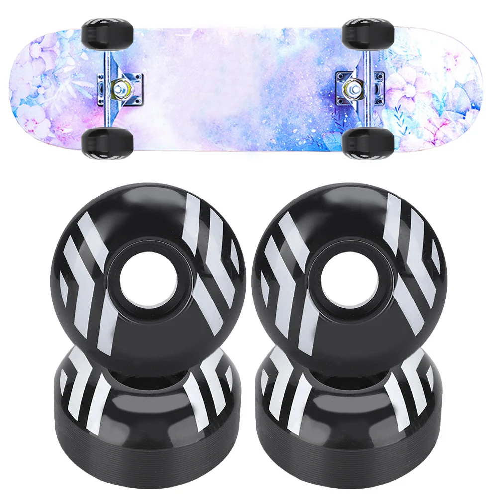 

4 шт. высокоэластичные полиуретановые Детские износостойкие Нескользящие гибкие рулевые колеса для скейтборда (черный)