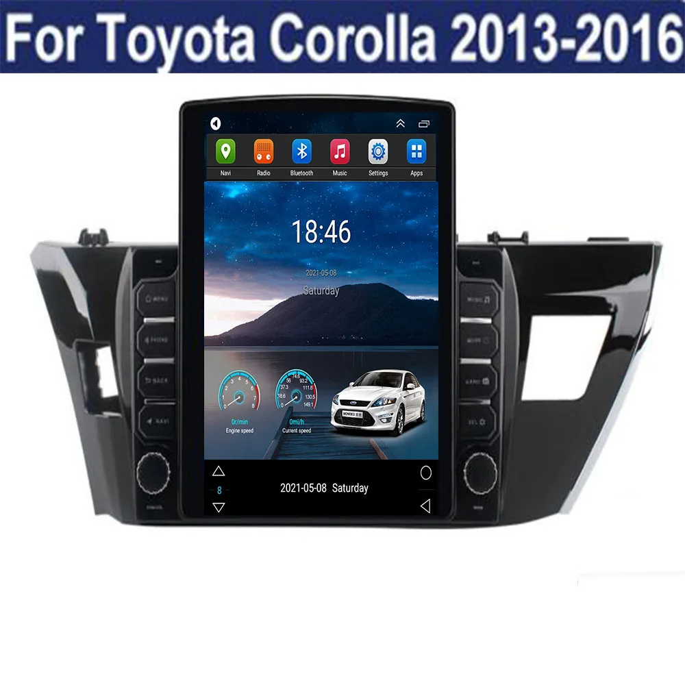 

For Tesla Style 2Din Android 12 Car Radio For Toyota Corolla Ralink 2013-035 Multimedia Video Player GPS Stereo Carplay DSP RDS