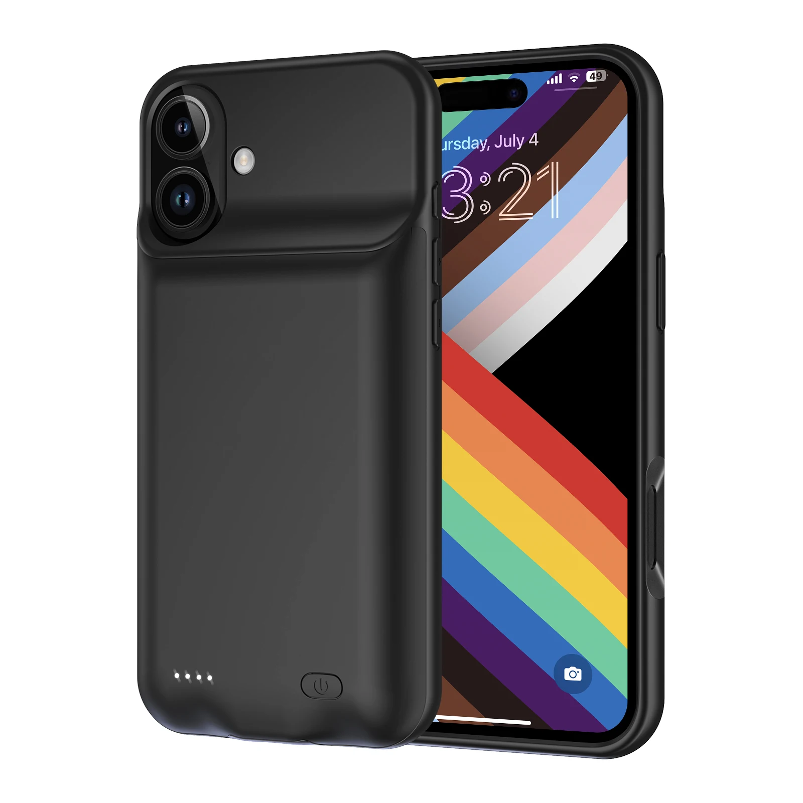 Фото Умный чехол для зарядного устройства 10000 мАч для iPhone 17, аккумуляторный блок powerbank, внешняя крышка для зарядки аккумулятора, аккумулятор externe funda №1