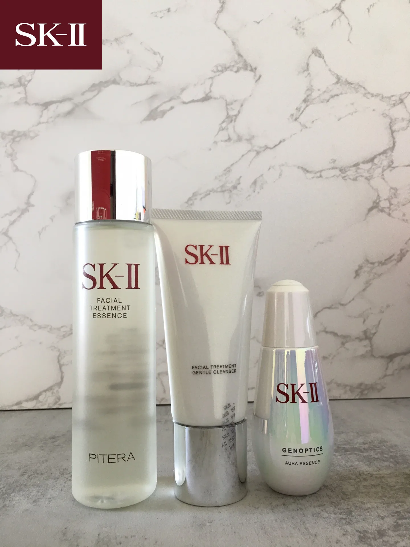 

SK-II Water Lotion three-piece Facial cleanser 120ml fairy water 250ml small bulb essence 75ml SK2 Set Hydrating Whitening SKII