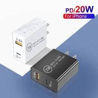 2 port 20w fast usb pd charger qc3 0 for iphone 13 12 11 pro max ipod xiaomi huawei samsung mobile phones quick charging charger