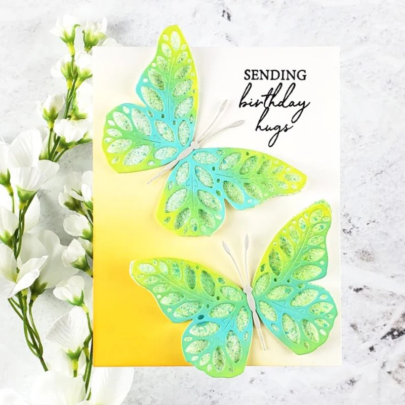 Прозрачный штамп и высечка Rainbow Days Lingo для создания украшений скрапбукинга |