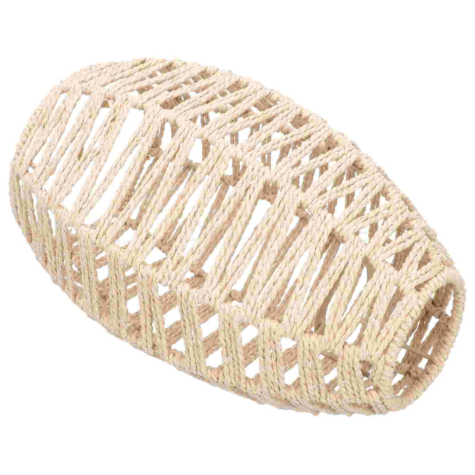 

Light Accessory Rattan Lamp Shade Woven Lamp Cage Chandelier Lamp Shades Paper Rope Lampshade Hanging Lamp Pendant Lampshade