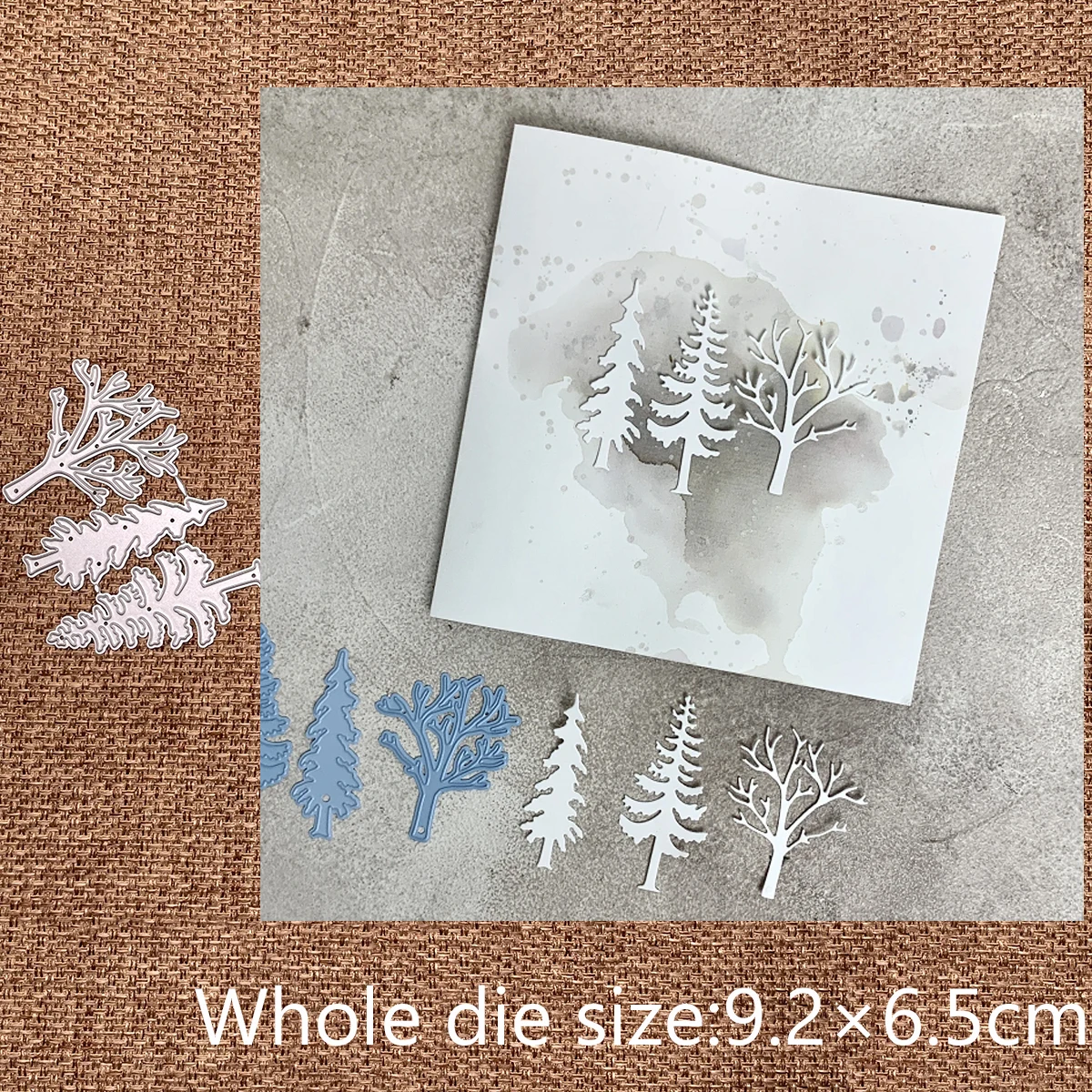 

New Design Craft Metal stencil mold Cutting Dies 3pcs trees decoration scrapbook die cuts Album Paper Card Craft Embossing