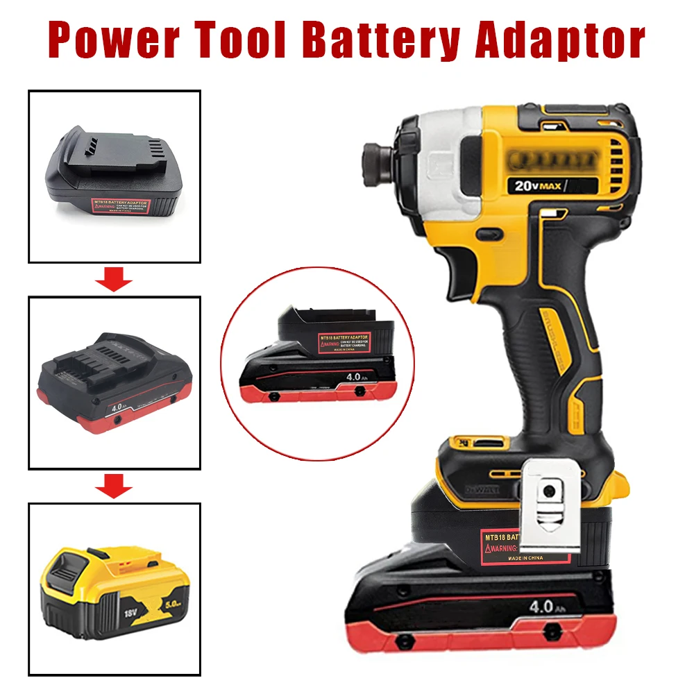 

Адаптер для аккумулятора Metabo 18V к DeWalt XR FlexVolt