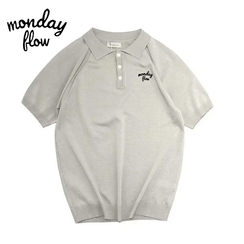 Мужская футболка-поло с коротким рукавом и воротником-стойкой