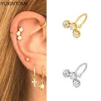 24k gold plated fancy ear clips gold earrings for women cartilage no piercing ear clips fashion tend party wedding jewelry gifts