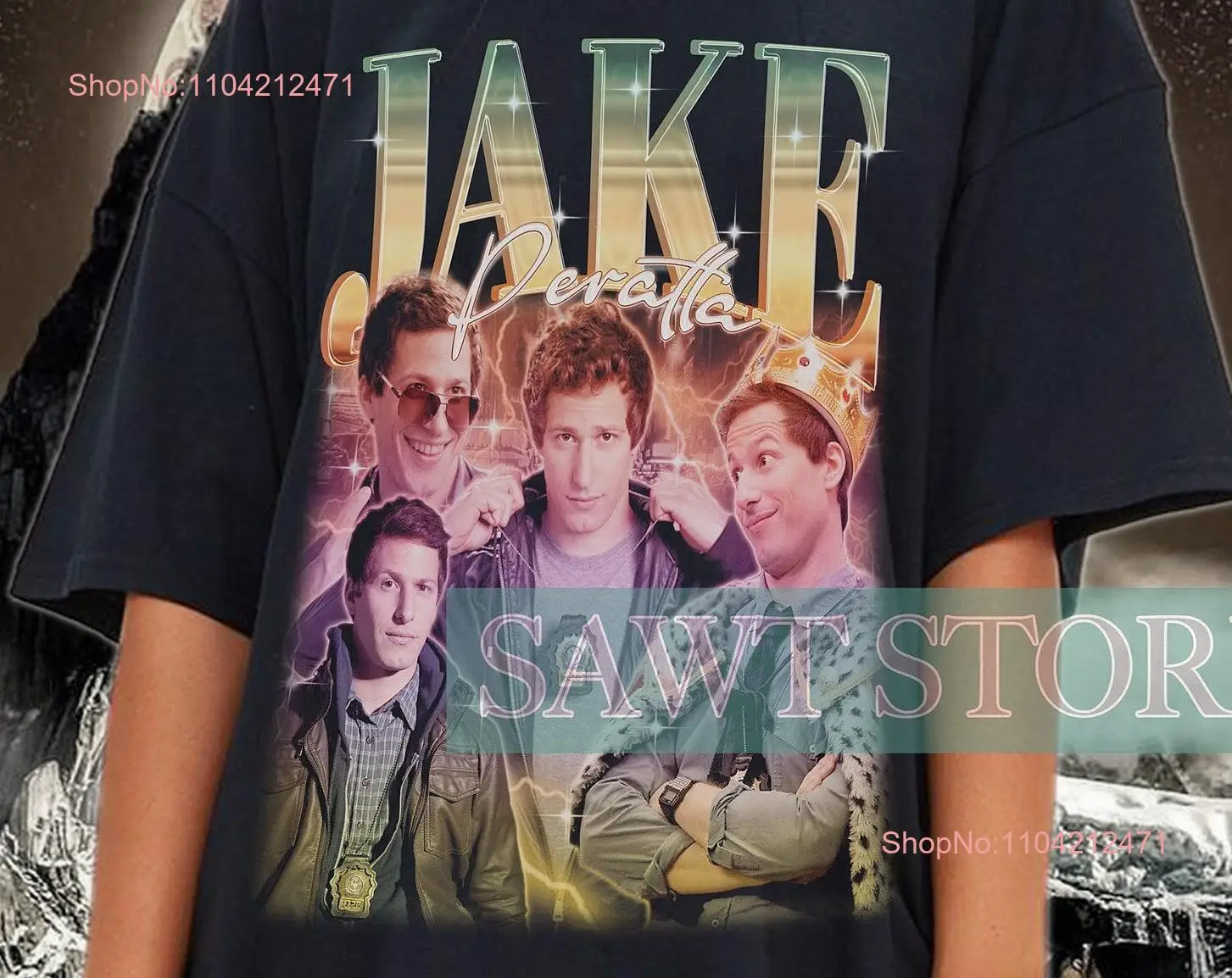 JAKE PERALTA Vintage T Shirt Homage Fan Retro 90s long or short sleeves