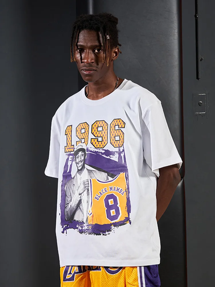 FOAG летняя тяжелая хлопчатобумажная футболка с коротким рукавом в стиле колоби