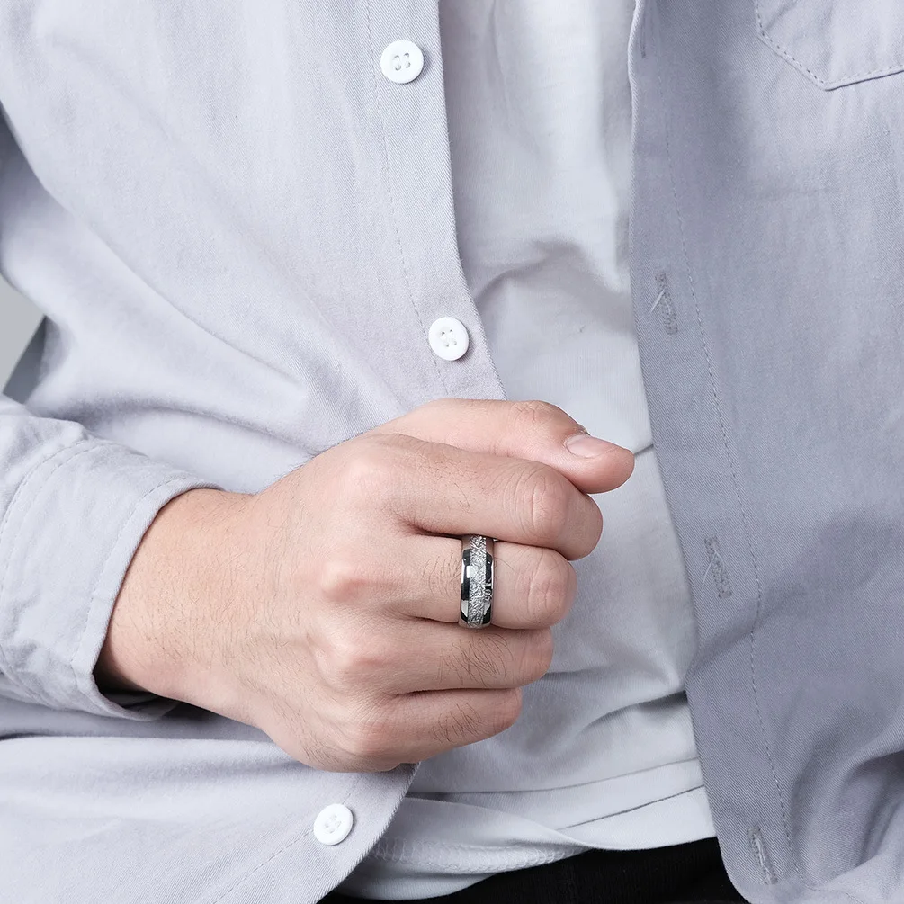 4/6/8 мм обручальное кольцо из нержавеющей стали серебряного цвета полированное с