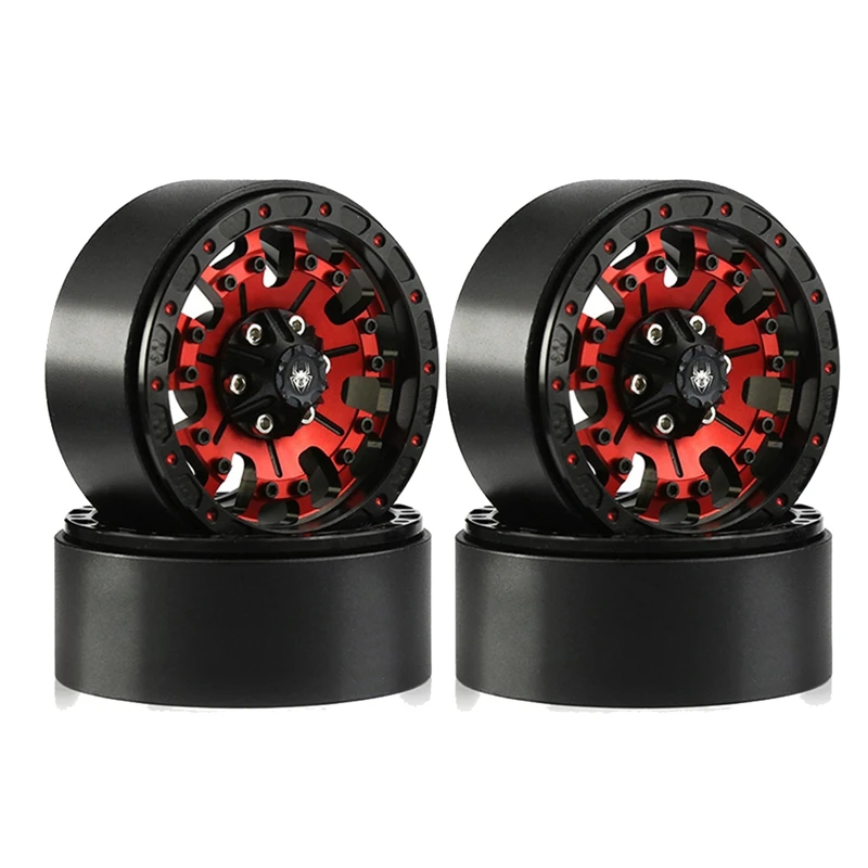 

RS 4Pcs Wheel Rim For 1:10 RC Crawler Axial SCX10 90046 AXI03007 Traxxas TRX4 Tamiya