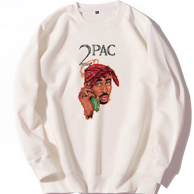 

Shakur Tupac 2PAC Rap Pullover New Womens Sweatshirts Fashion Harajuku Pullovers Sweatshirt Hip Hop Trend Women Sweatshirt Coat