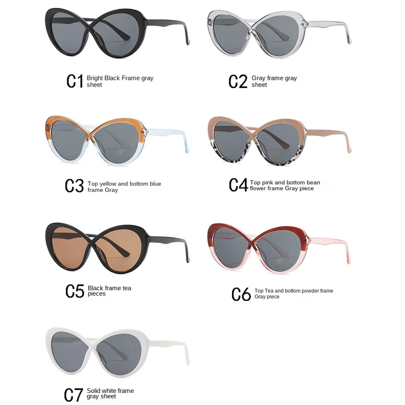 Солнцезащитные очки кошачий глаз для мужчин и женщин винтажные брендовые