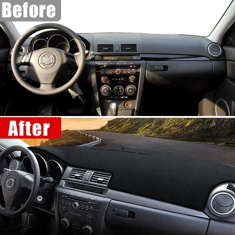 Для Mazda 3 M3 BK 2003 2004 2005 2006 2007 2008 2009 крышка приборной панели автомобиля зеркальные