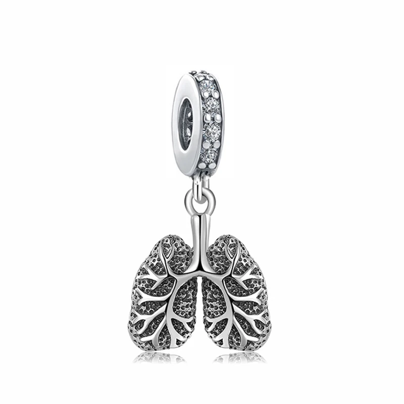 Женский кулон-Скелет из серебра 2022 пробы с подвеской-бусиной |