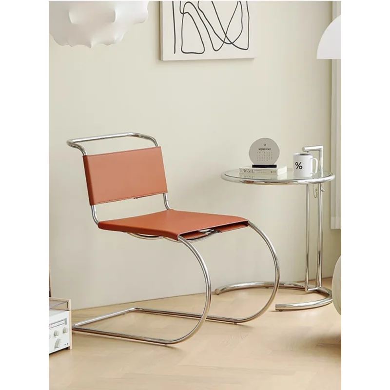 

Minimalist Nordic Stainless Steel Dining Chair Without Armrest Modern and Simple Antique Furniture Sofa Back Bedroom Home
