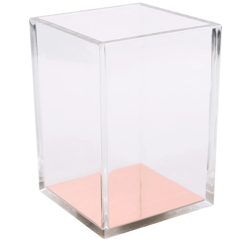 

Transparent Cosmetic Brush Transparent Pen Holder Ornaments Acrylic Simple Storage Office Stationery