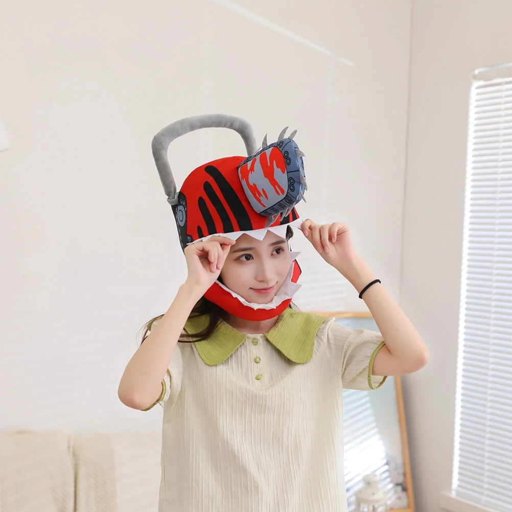 

Performance Headgear Plush Chainsaw Headgear Party Cosplay Chainsaw Hat Headgear
